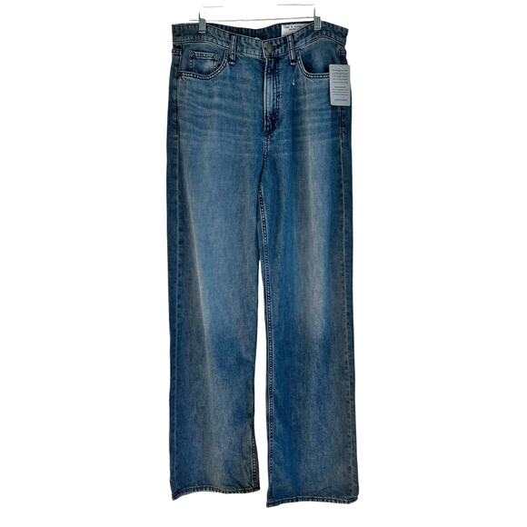 Rag & Bone Women's Featherweight Logan Wide-Leg Jeans River Blue Size 28 NWT - Picture 5 of 14